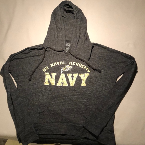 Vintage Tops - Naval Academy Midshipmen Hooded Sweatshirt